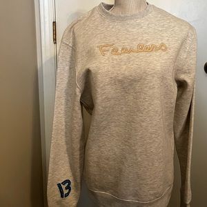 Fan-made Heather Grey Taylor Swift Fearless embroidered sweatshirt